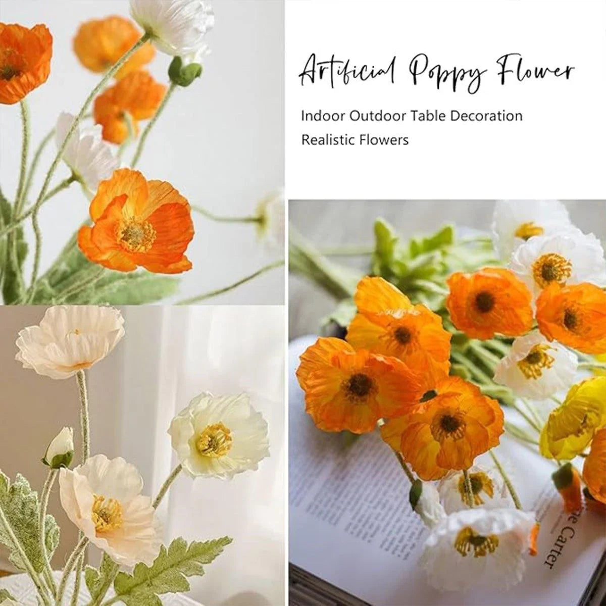 10PCS Simulation Flocking Corn Silk Flowers