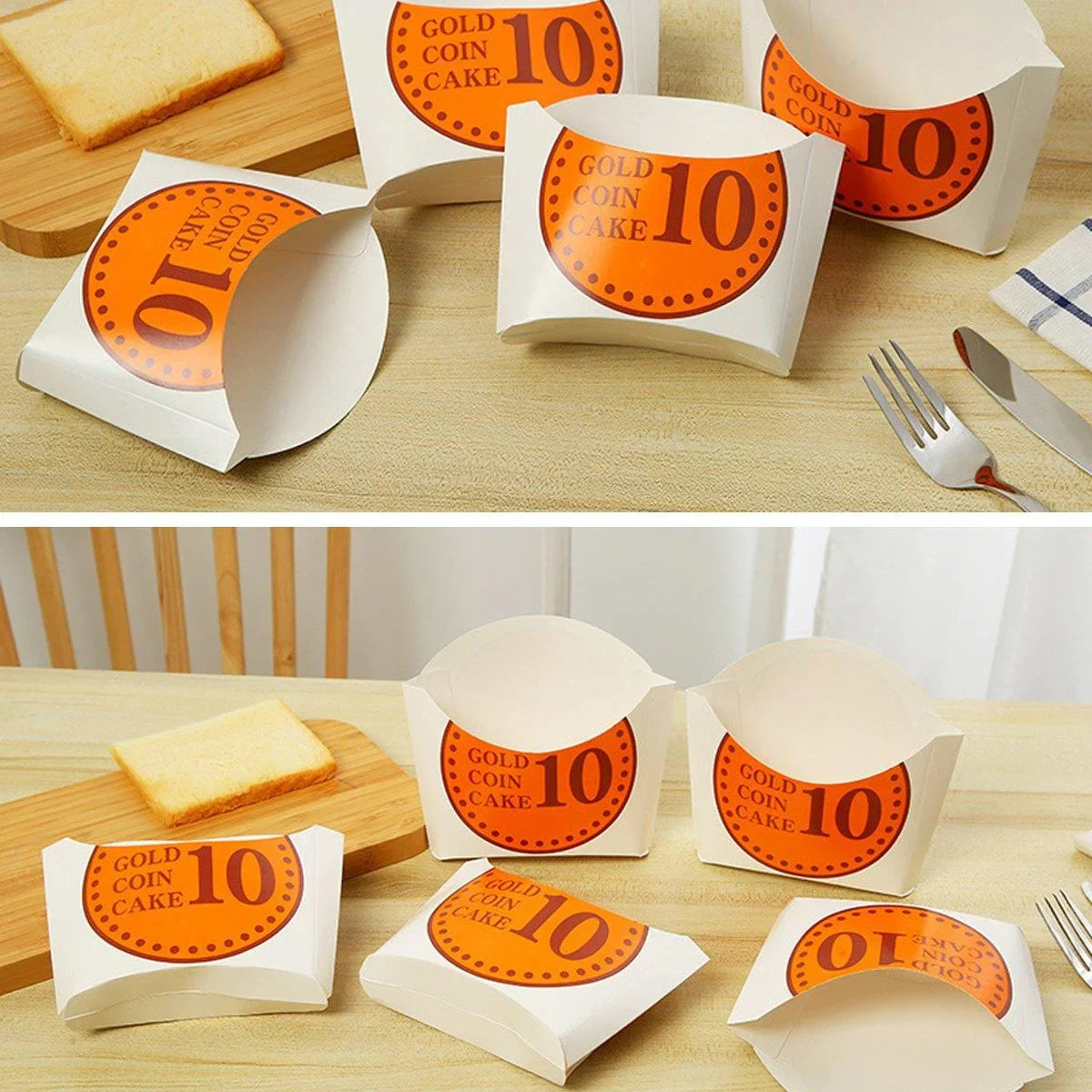 White Cardboard Bread Boxes 100PCS