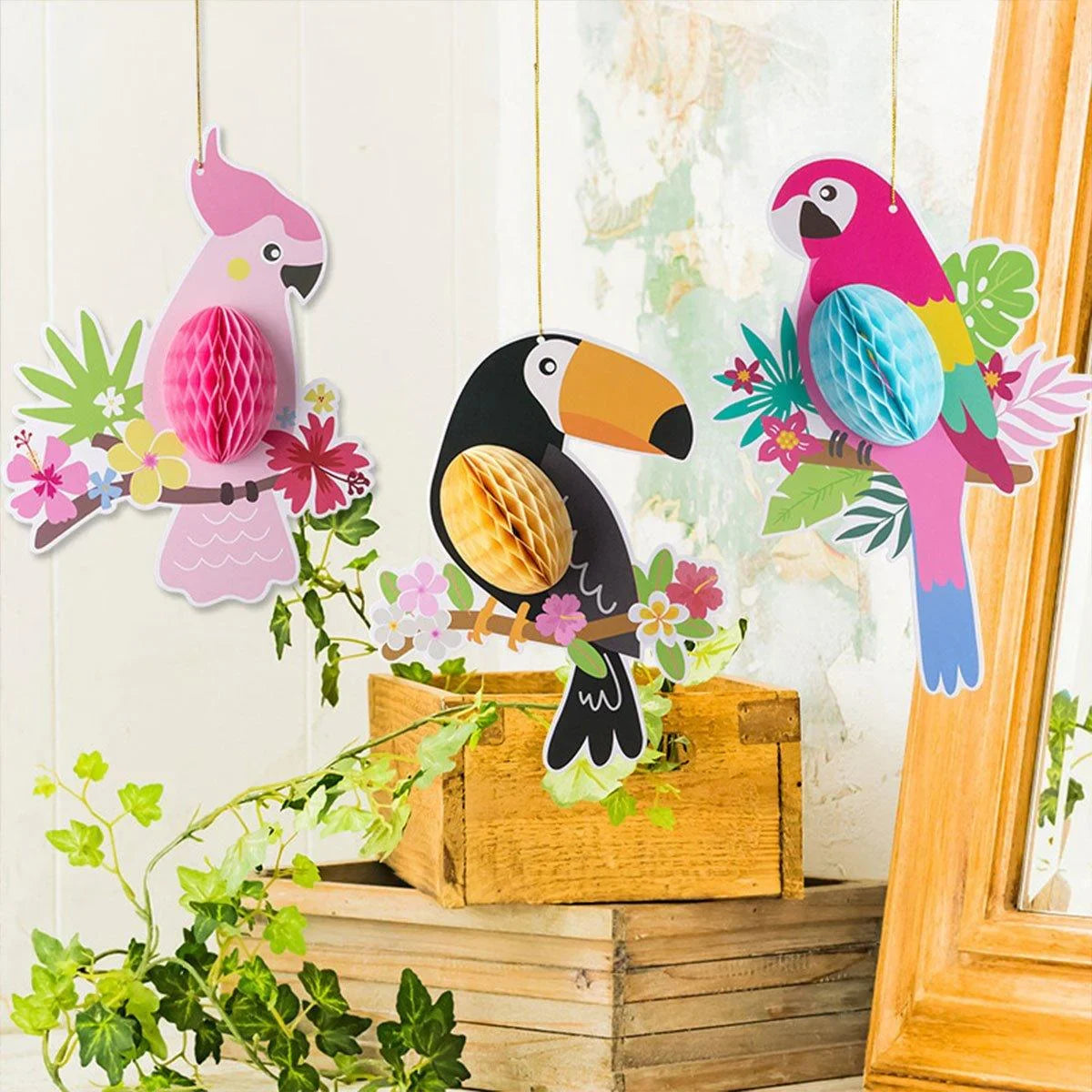 6/9/12pcs Parrot Charm Party Decoration