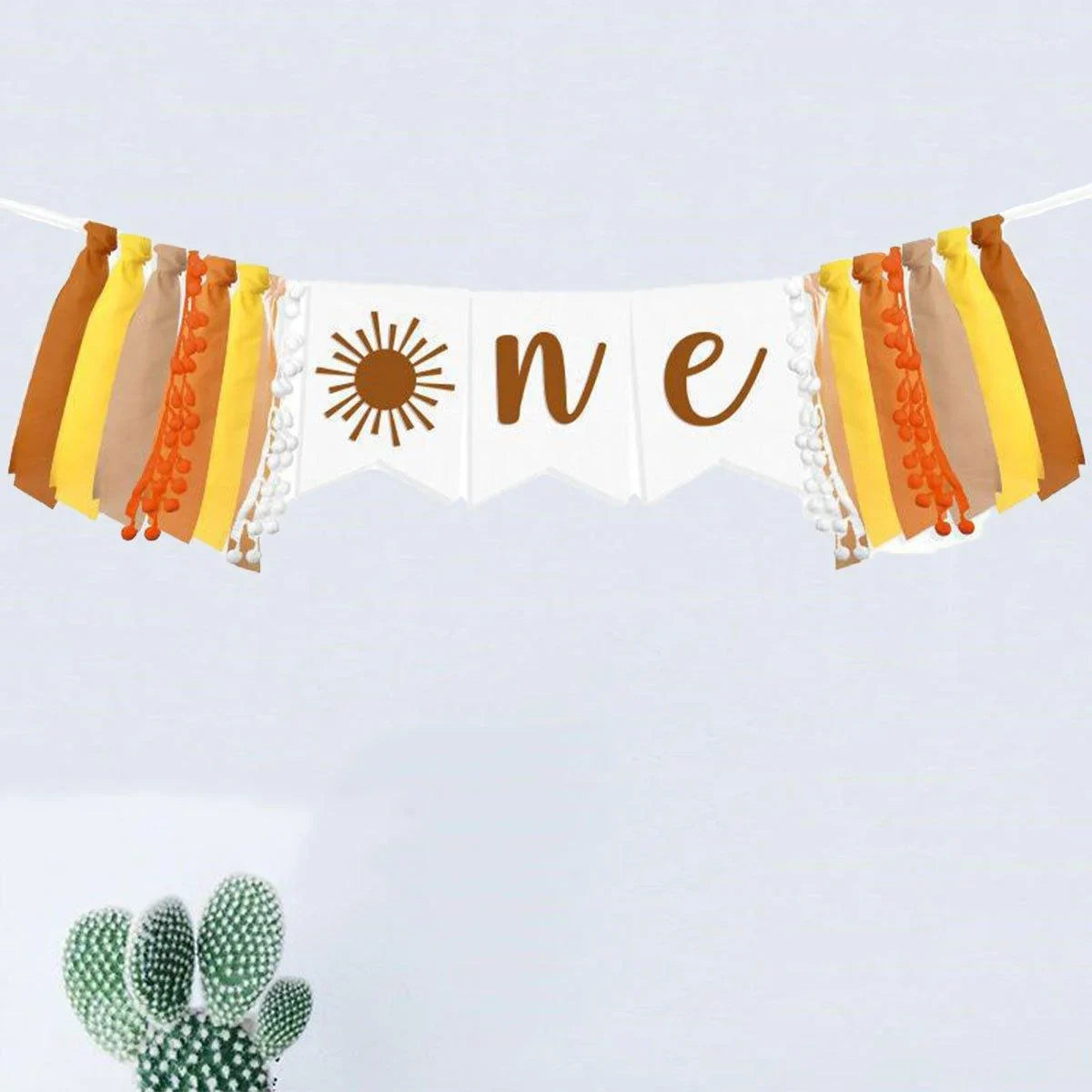 Birthday Party Flag Decoration Sun Theme 1PC