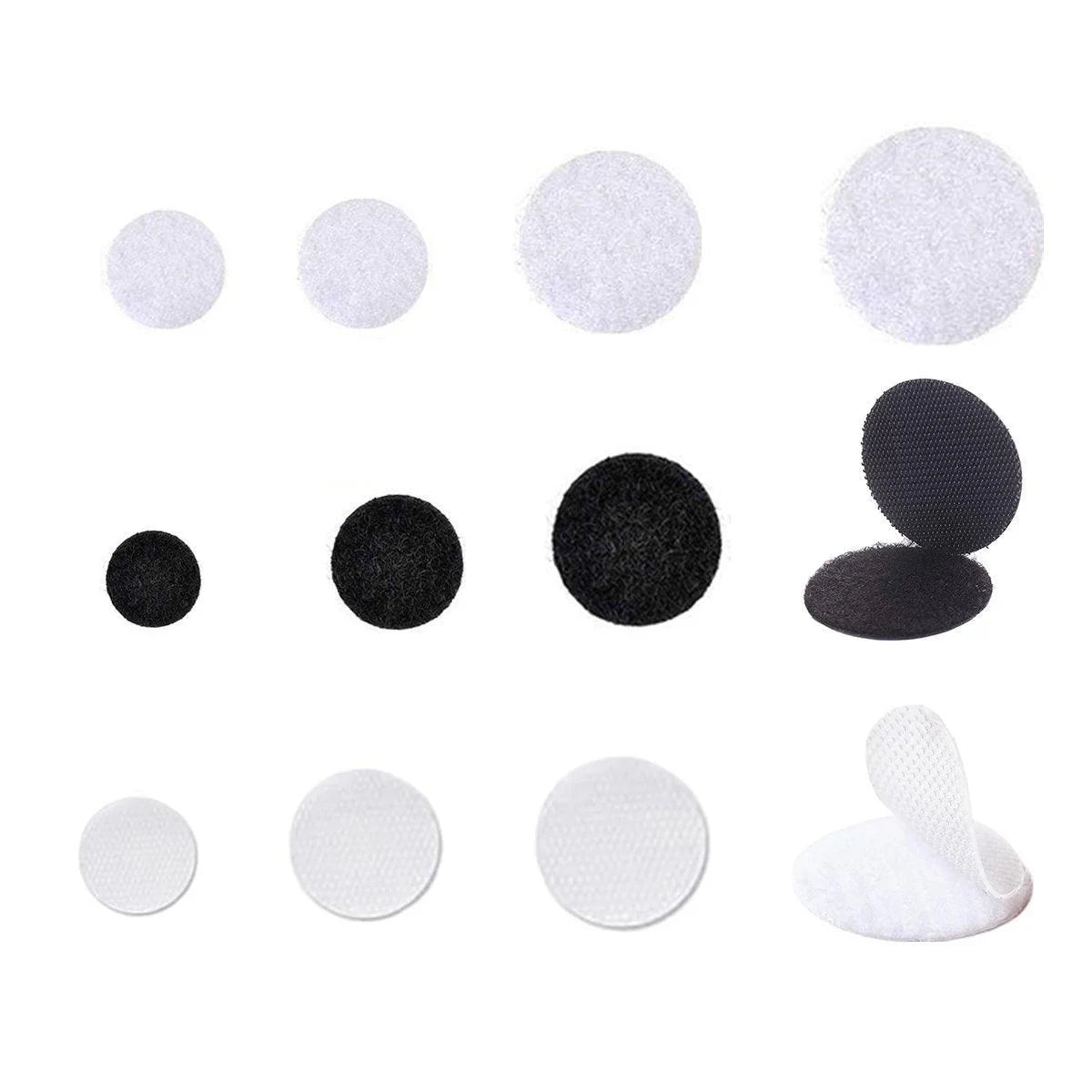 Nylon Adhesive Hook and Loop Stickers 4-108Packs