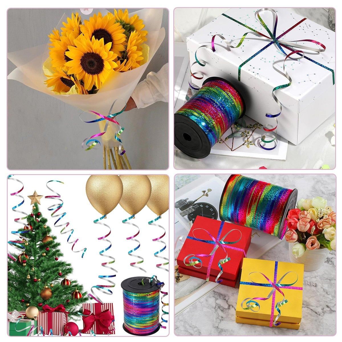 Glitter Laser Ribbon Party Banners Pull String Tie