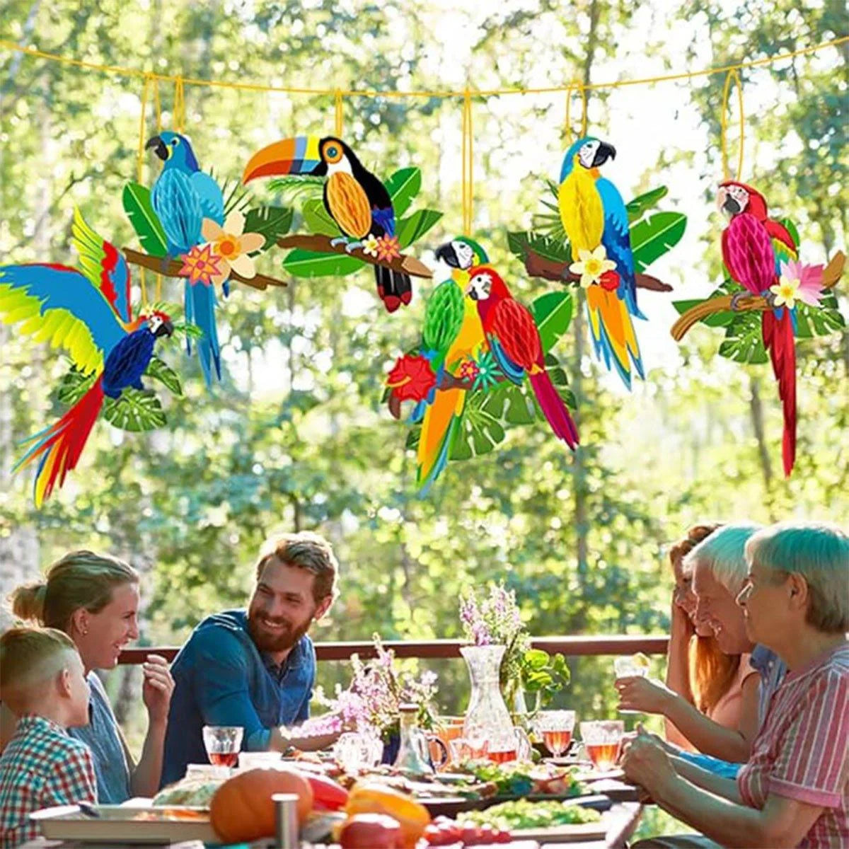 6/9/12pcs Parrot Charm Party Decoration