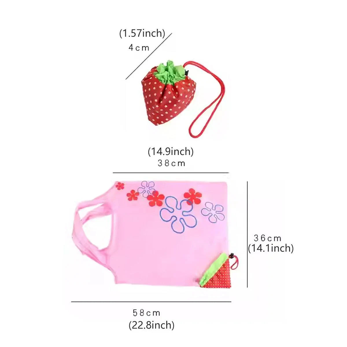 Polyester Reusable Grocery Bags Eco-Friendly 5PCS