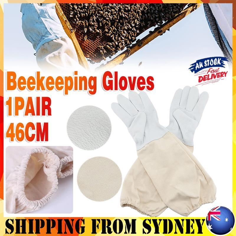 Goatskin Protective Bee Keeping Vented Long Sleeve Beekeeping Gloves 1 Pair