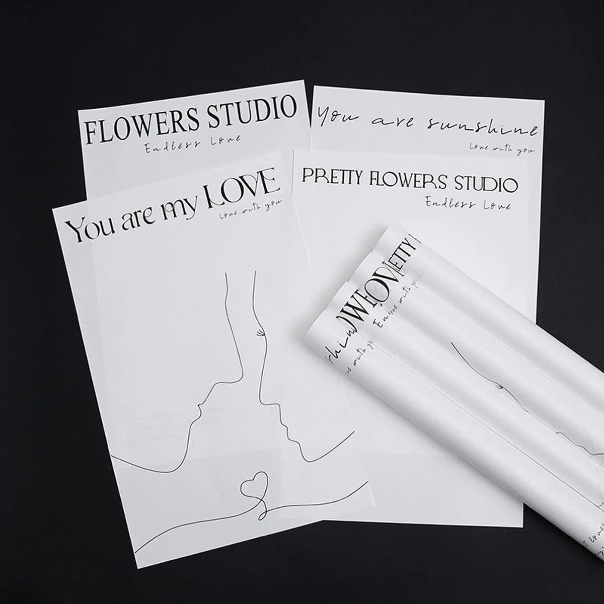 Wrapping Paper Floral Packaging 100 PCS