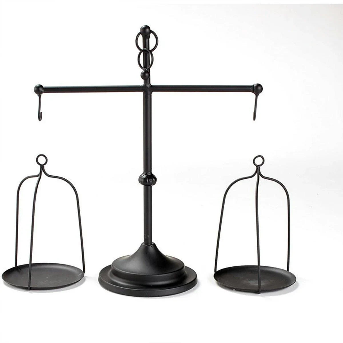 Black iron Balance Scale Candlestick 1PC