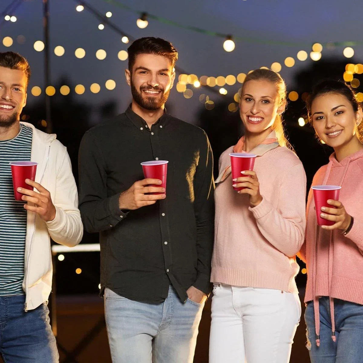 Reusable Red Plastic Party Cups 50PCS