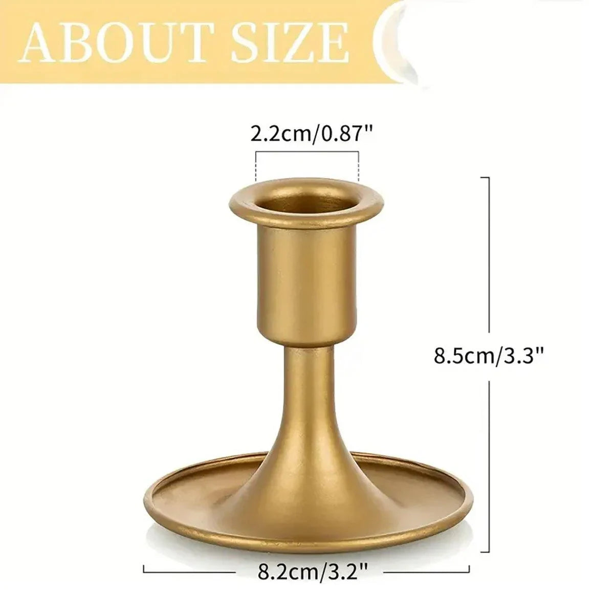 4PCS Candle Holder Ornaments Vintage Candle