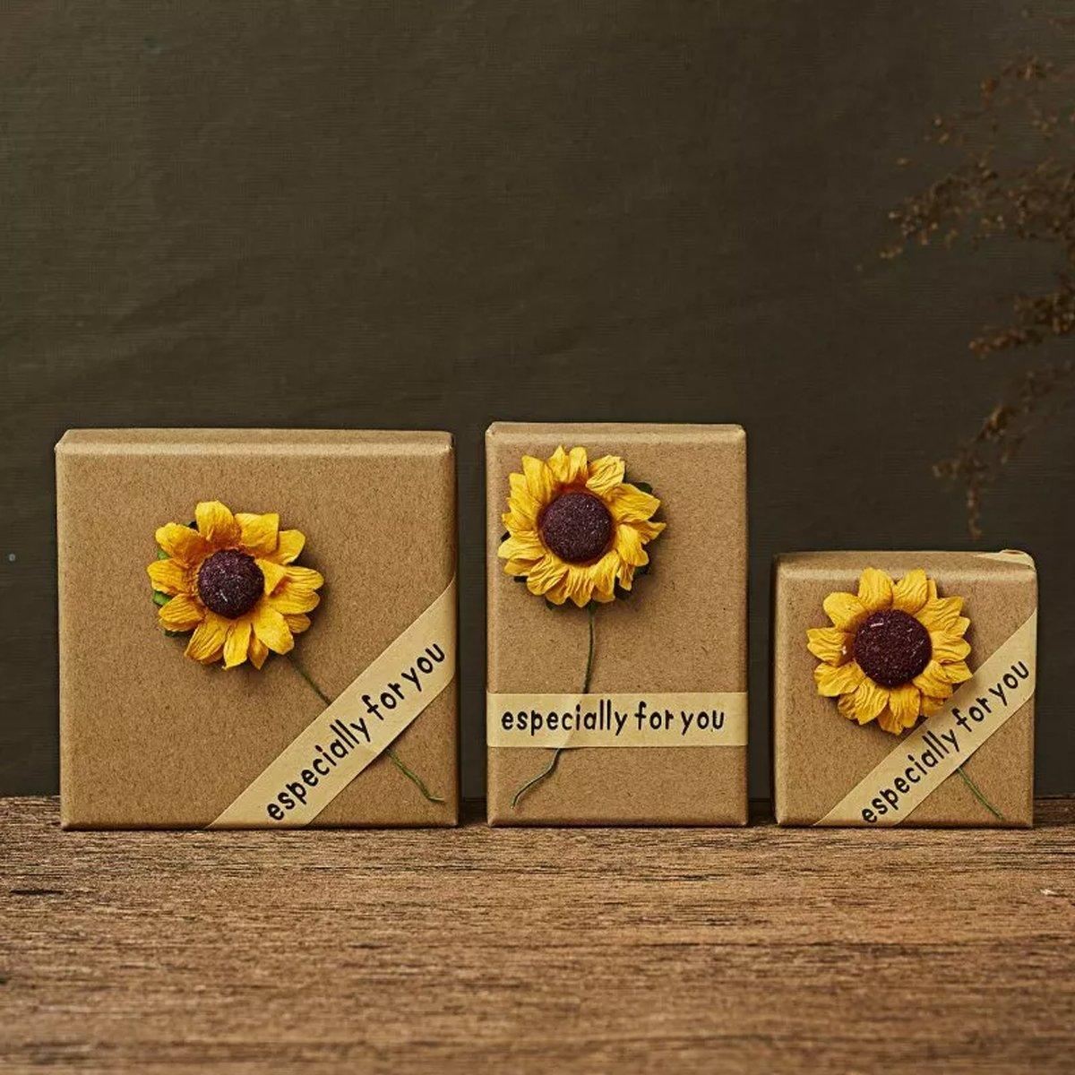 Kraft Paper Jewelry Gift Boxes 50PCS