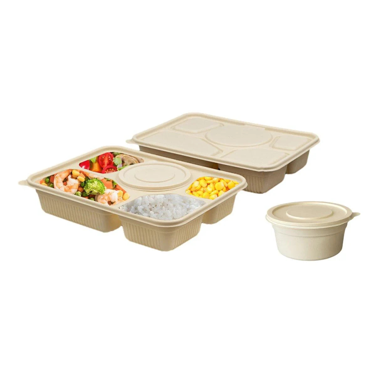 50pcs Degradable Corn Starch Box Food Container