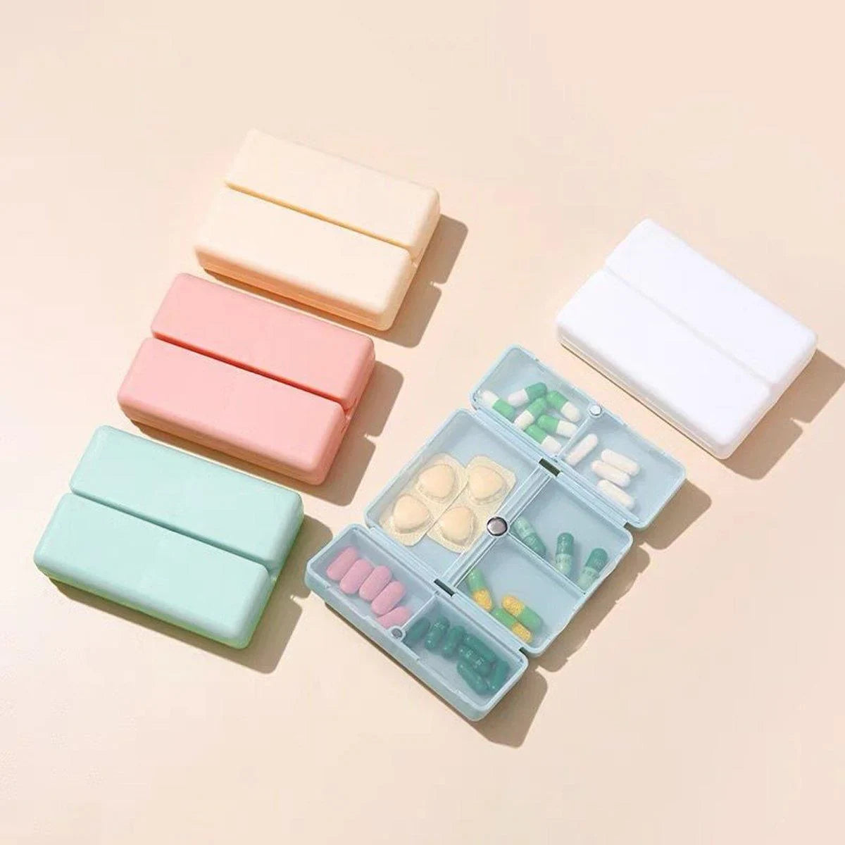 A Week Sub-packed Medicine Box Magnetic Absorption 4PCS