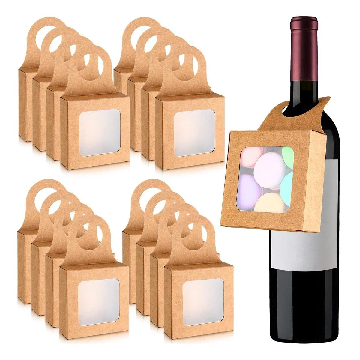 Enhance your gift presentation with these elegant paper wine bottle boxes, designed to add a touch of class to your special occasions.