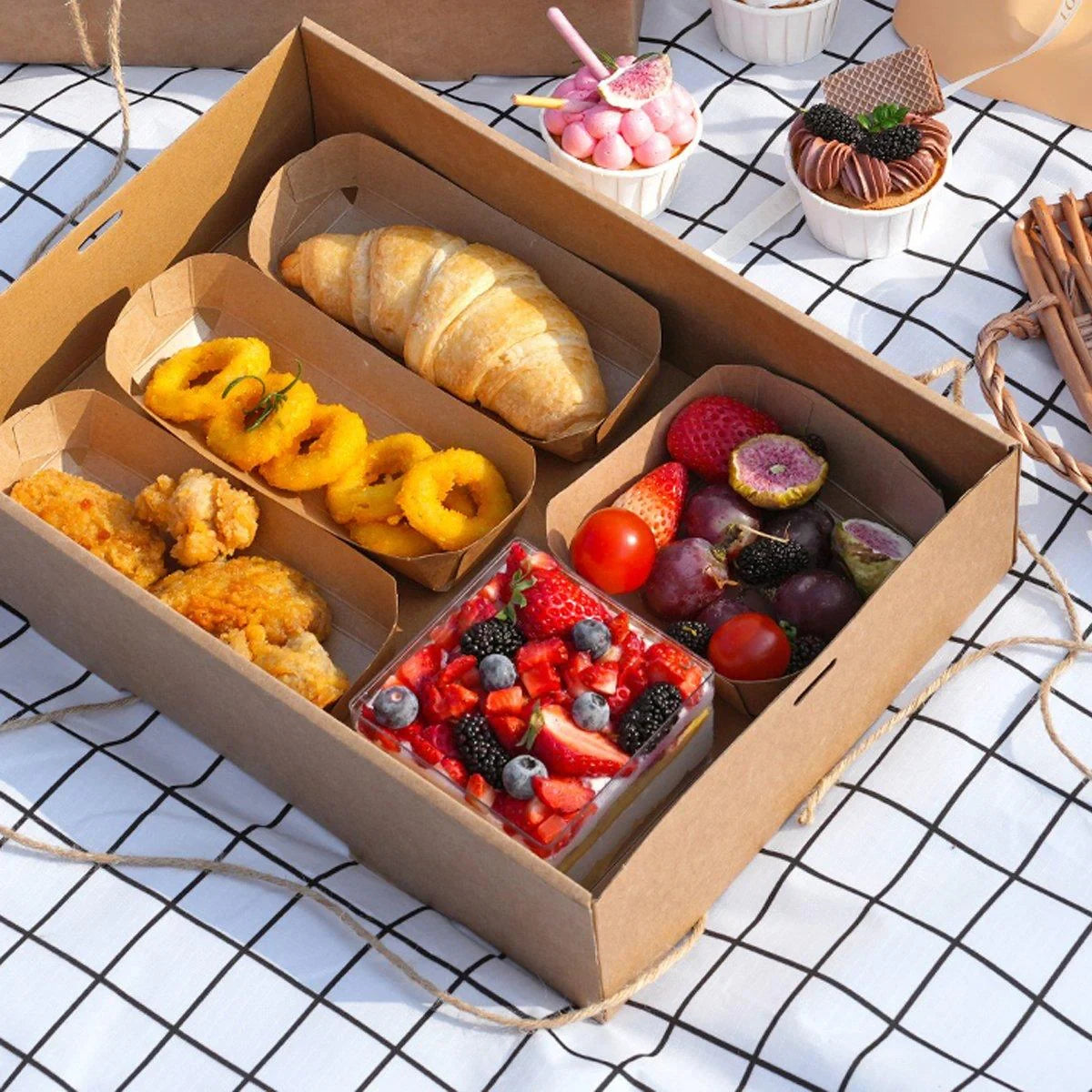 Grazing Boxes Kraft Paper with Clear Window 10PCS