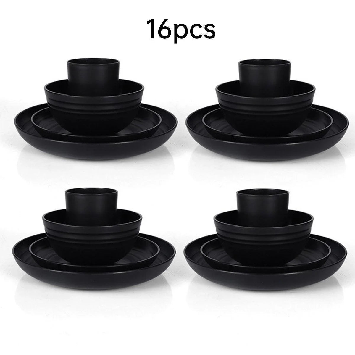 Wheat Straw Tableware Set 16PCS
