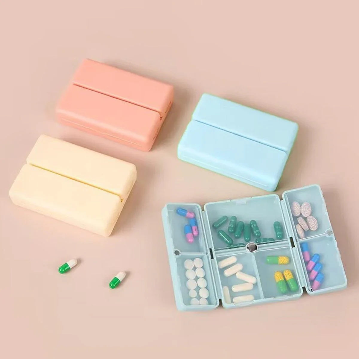 A Week Sub-packed Medicine Box Magnetic Absorption 4PCS