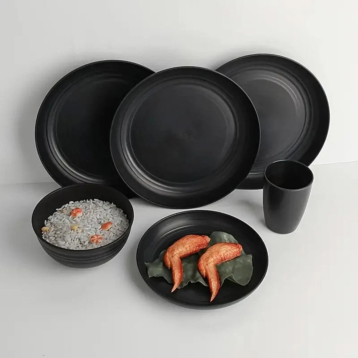 Wheat Straw Tableware Set 16PCS