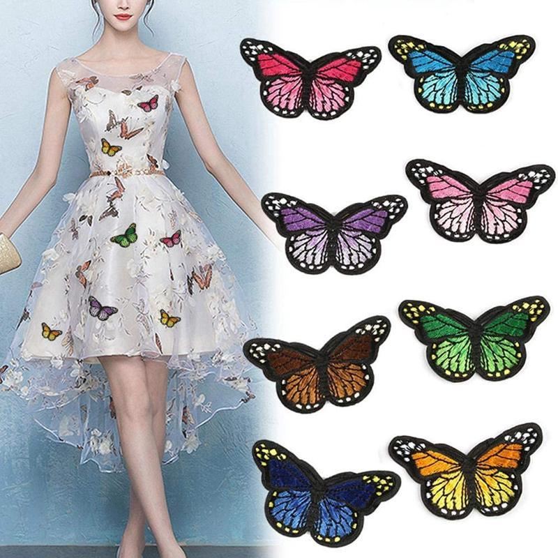 20PCS Colorful Butterfly Lace Embroidery Trims