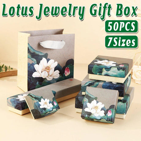 High-Quality Paper Jewelry Boxes 50PCS
