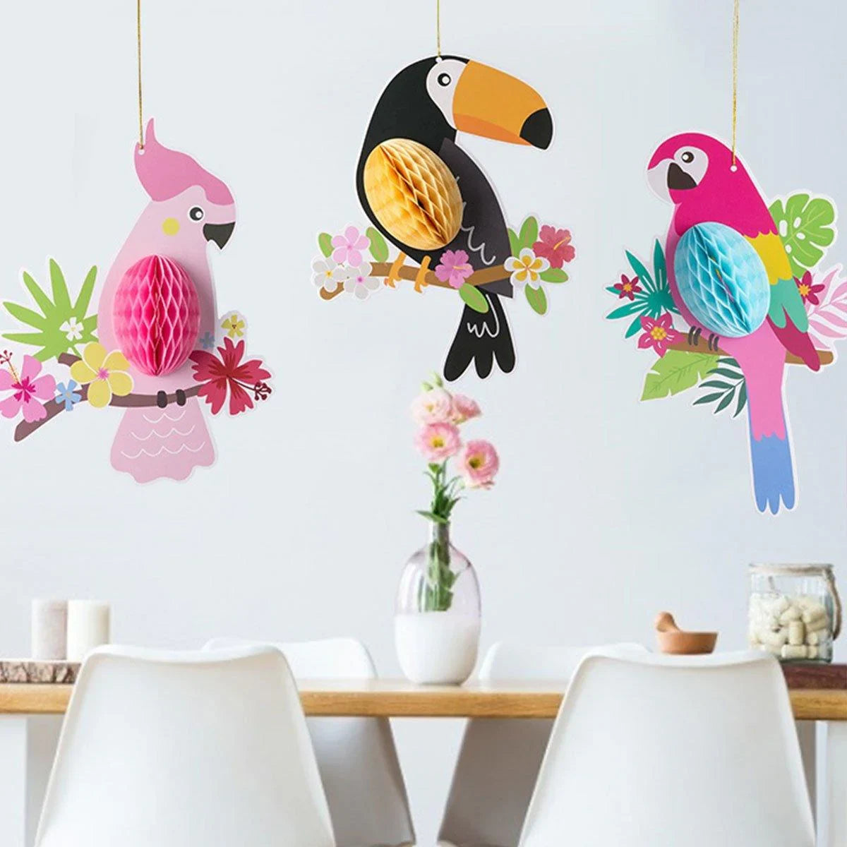 6/9/12pcs Parrot Charm Party Decoration