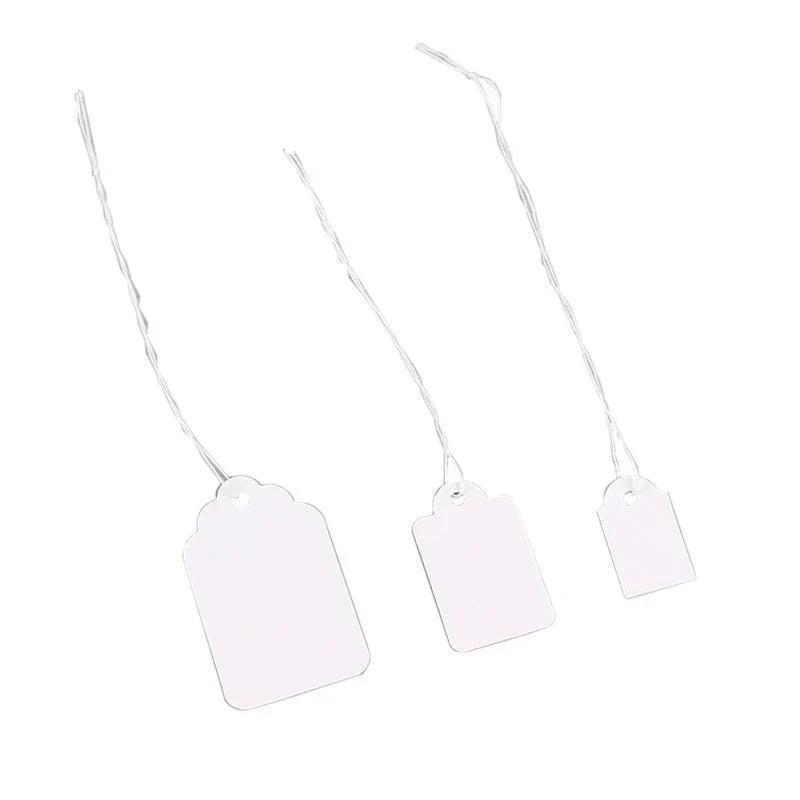 White Strung Tags 500PCS