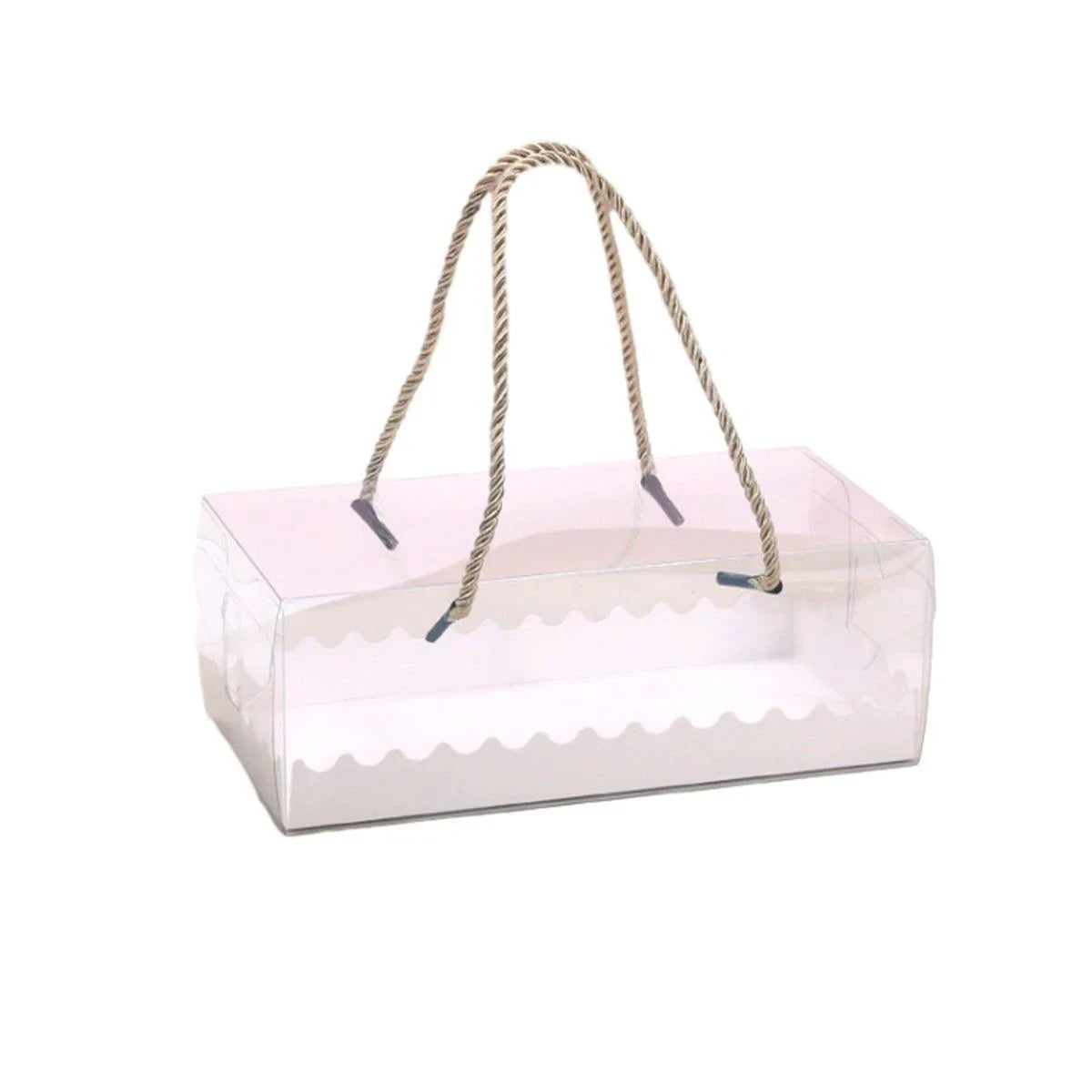Transparent Plastic Cake Roll Packing Boxes 25PCS