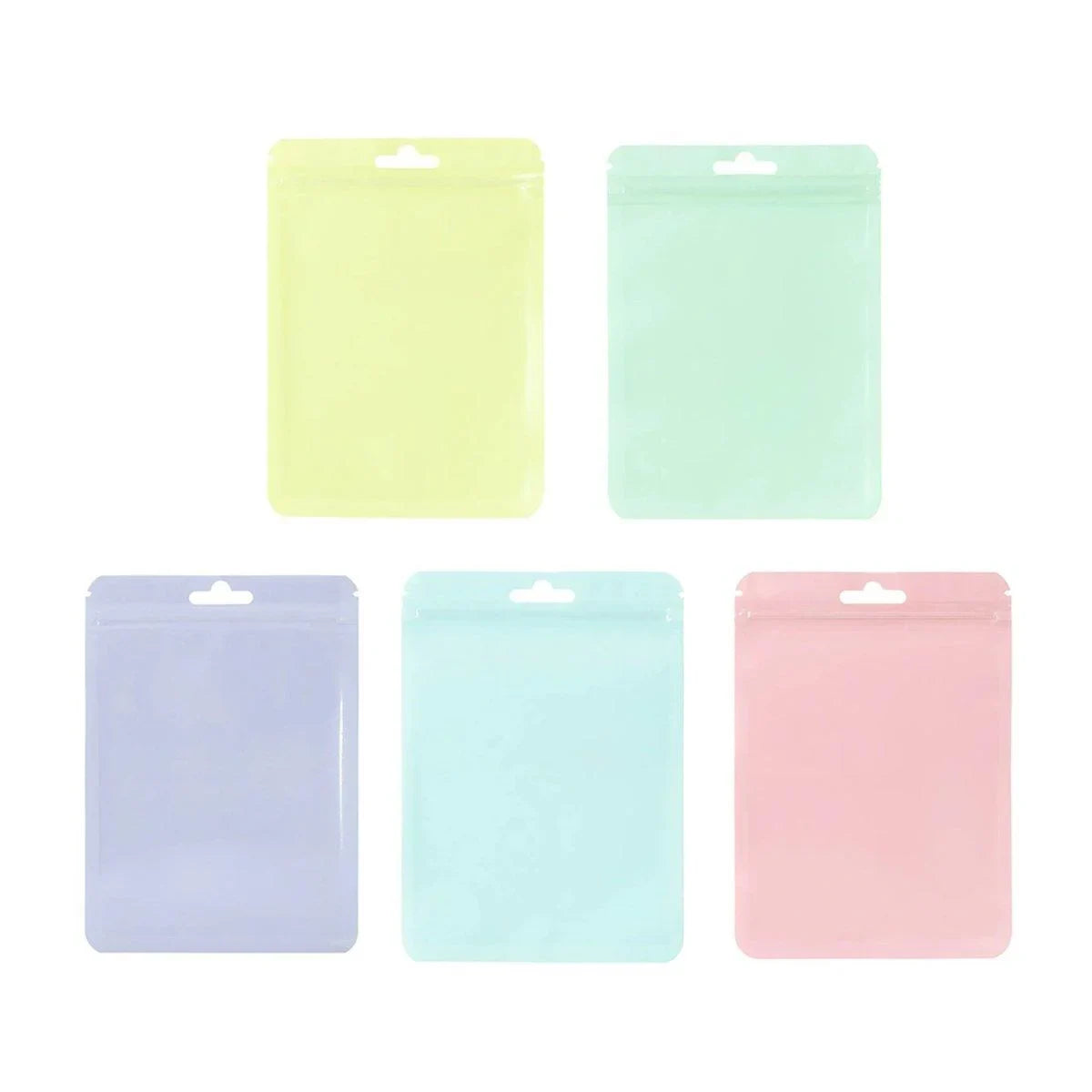 100pcs Colour Zip Lock Bags Transparent Seal Pouches