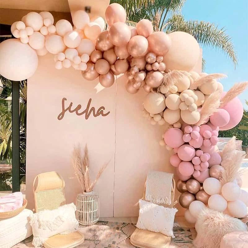 Pink Balloon Arch Kit Set Party Decor 108-158PCS
