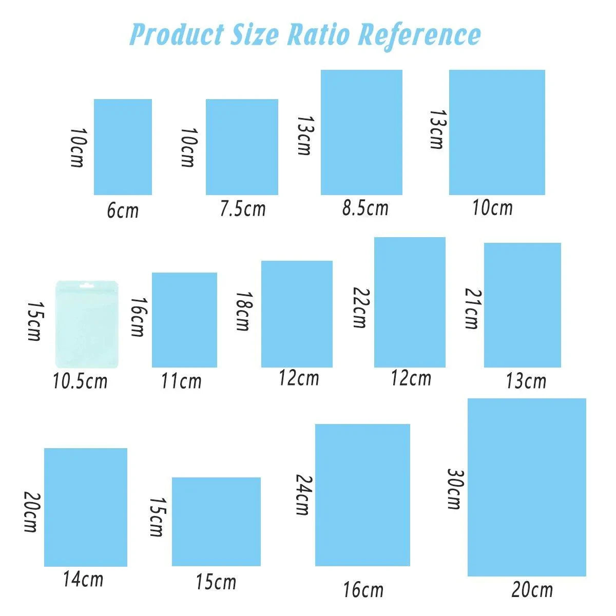 100pcs Colour Zip Lock Bags Transparent Seal Pouches