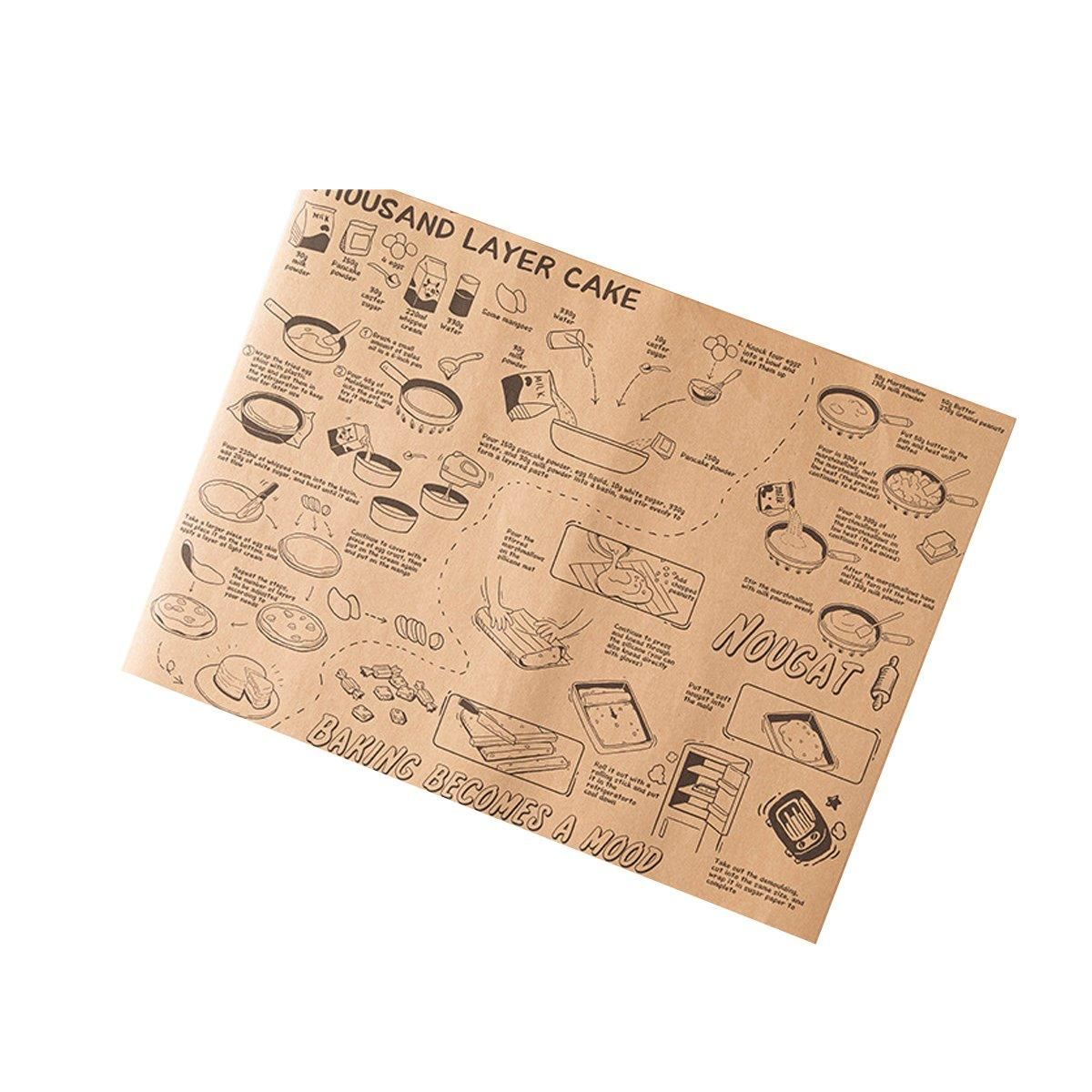 Grease-Proof Coated Sandwich Wrapping Papers 100PCS