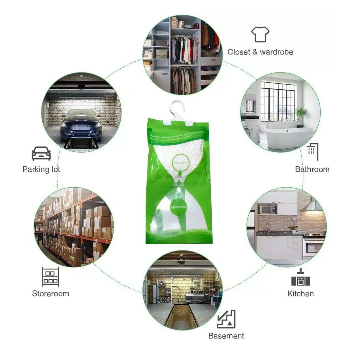 Compact wardrobe dehumidifier for fresh and dry clothes