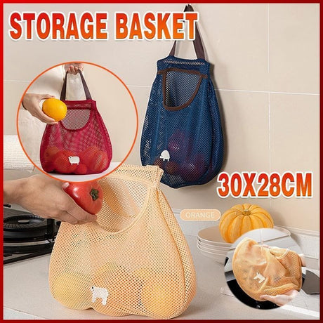 Kitchen Storage Mesh Bag 1PC 3Colours Polyester - Discount Packaging Warehouse