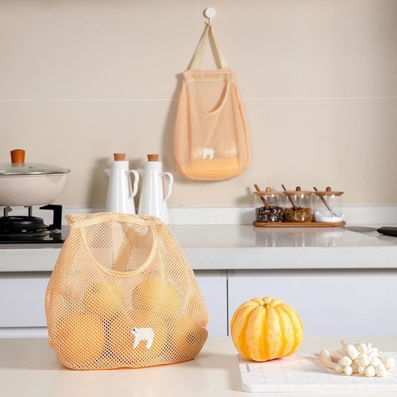 Kitchen Storage Mesh Bag 1PC 3Colours Polyester - Discount Packaging Warehouse