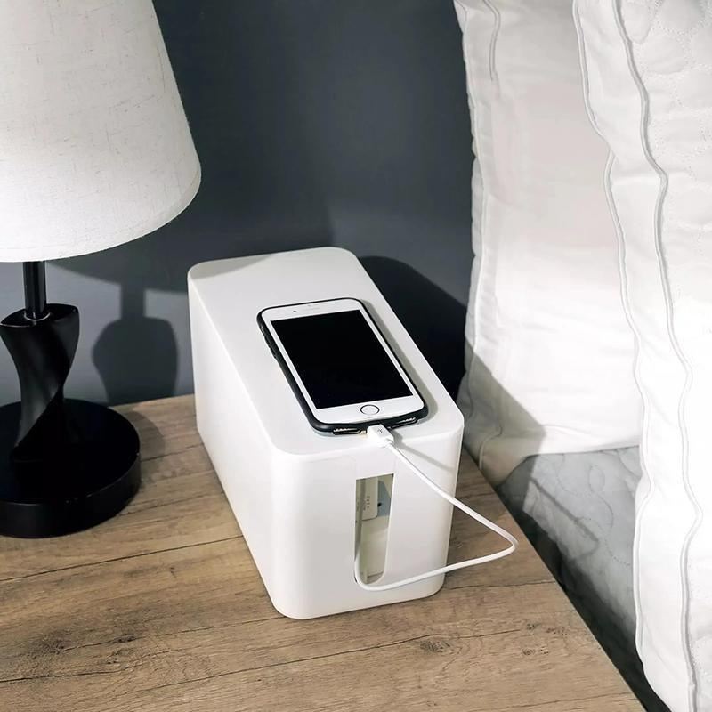 Large Cable Management Box 1PC 2Sizes 2Colours Cord Tidy Organizer Socket - Discount Packaging Warehouse