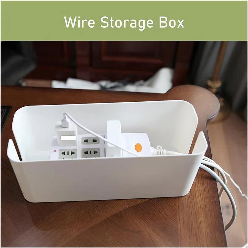 Large Cable Management Box 1PC 2Sizes 2Colours Cord Tidy Organizer Socket - Discount Packaging Warehouse