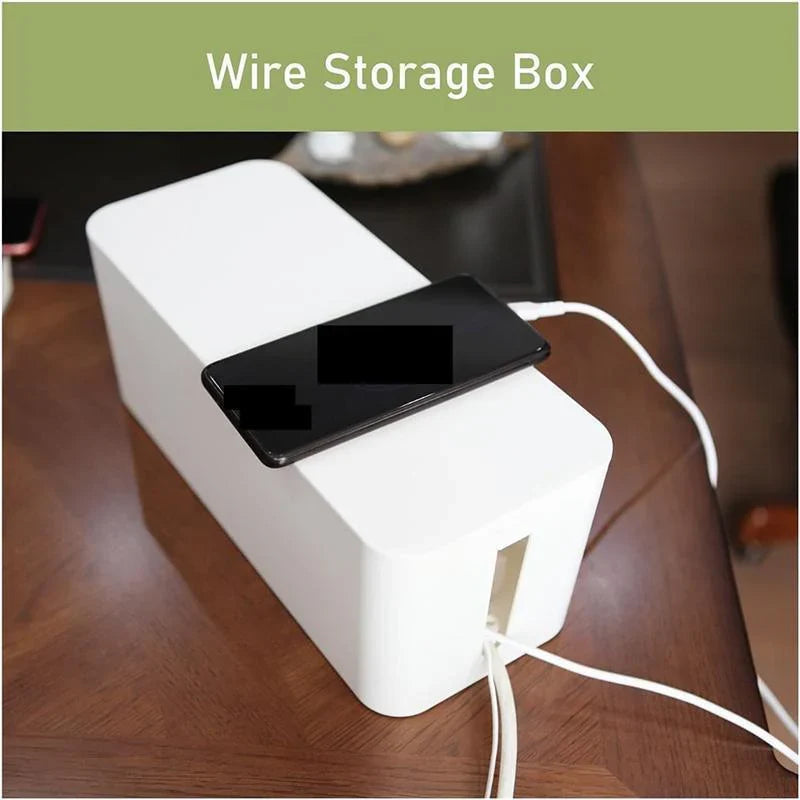 Large Cable Management Box 1PC 2Sizes 2Colours Cord Tidy Organizer Socket - Discount Packaging Warehouse