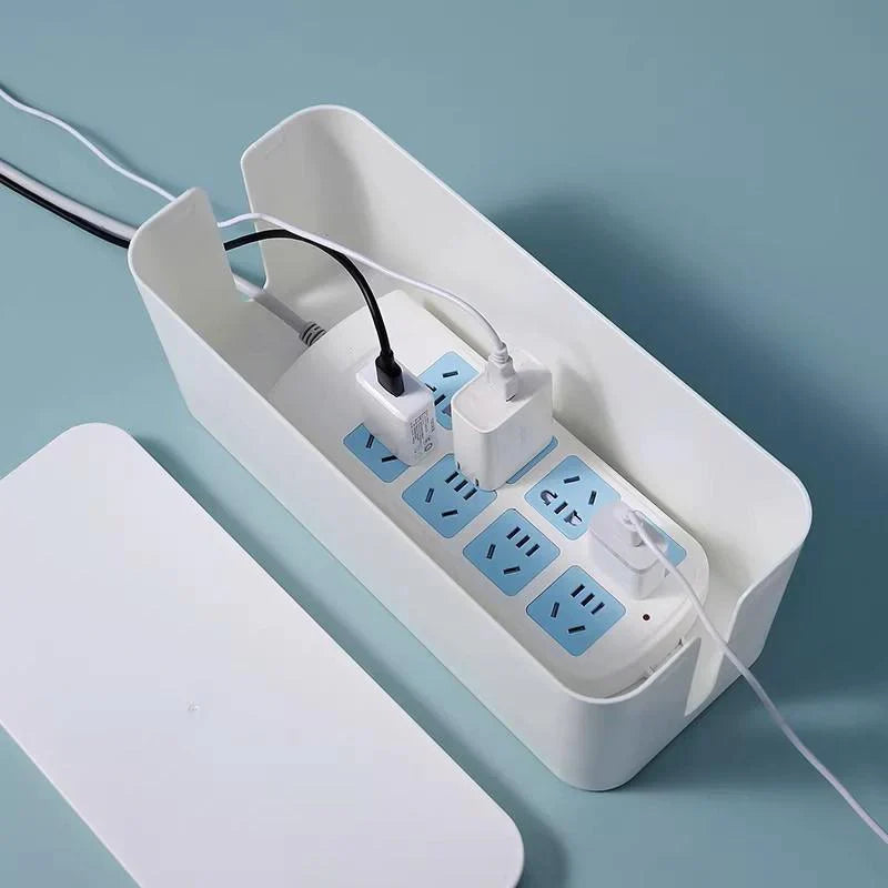 Large Cable Management Box 1PC 2Sizes 2Colours Cord Tidy Organizer Socket - Discount Packaging Warehouse