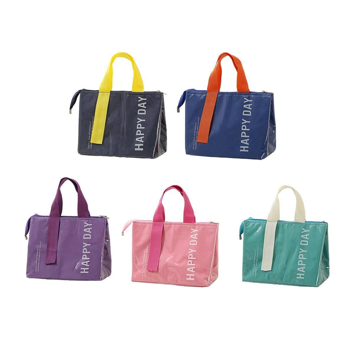 Large Capacity Lunch Bag 1PC 5Colours Thermal Insulated - Discount Packaging Warehouse