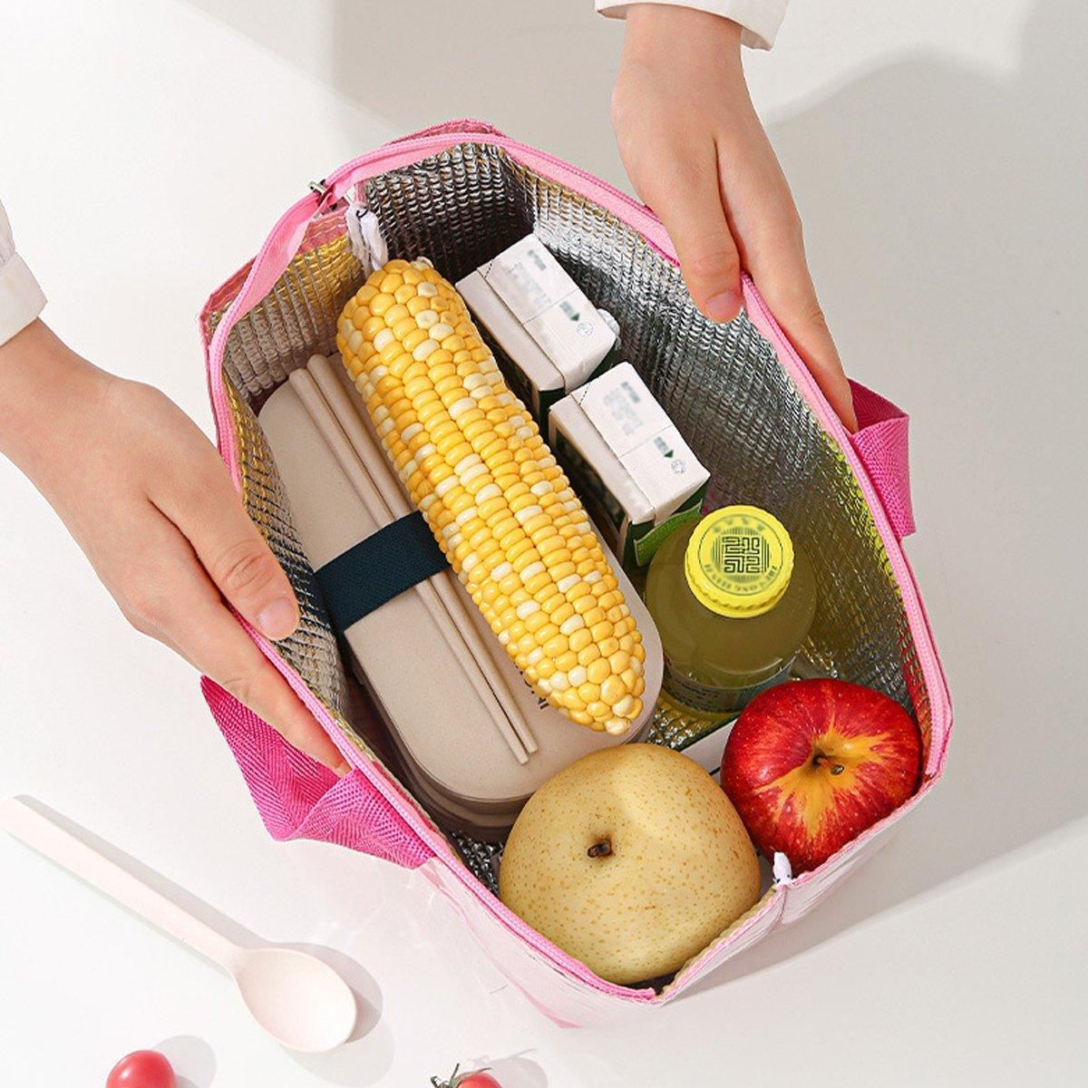 Large Capacity Lunch Bag 1PC 5Colours Thermal Insulated - Discount Packaging Warehouse