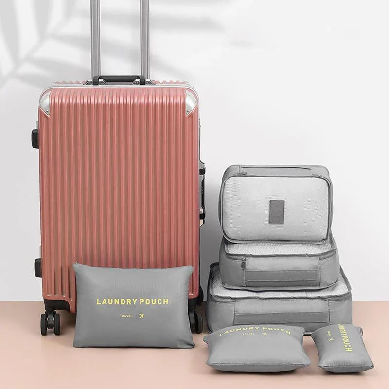 Set of travel organizer bags in different sizes