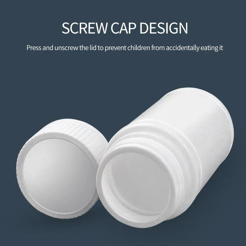 White PE Capsule Bottle Small Medicine Bottle 100PCS