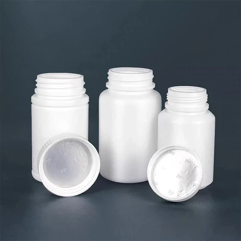 White PE Capsule Bottle Small Medicine Bottle 100PCS