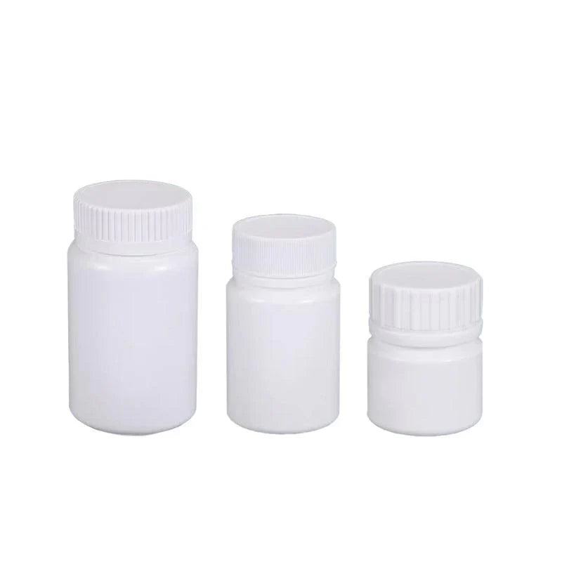 White PE Capsule Bottle Small Medicine Bottle 100PCS