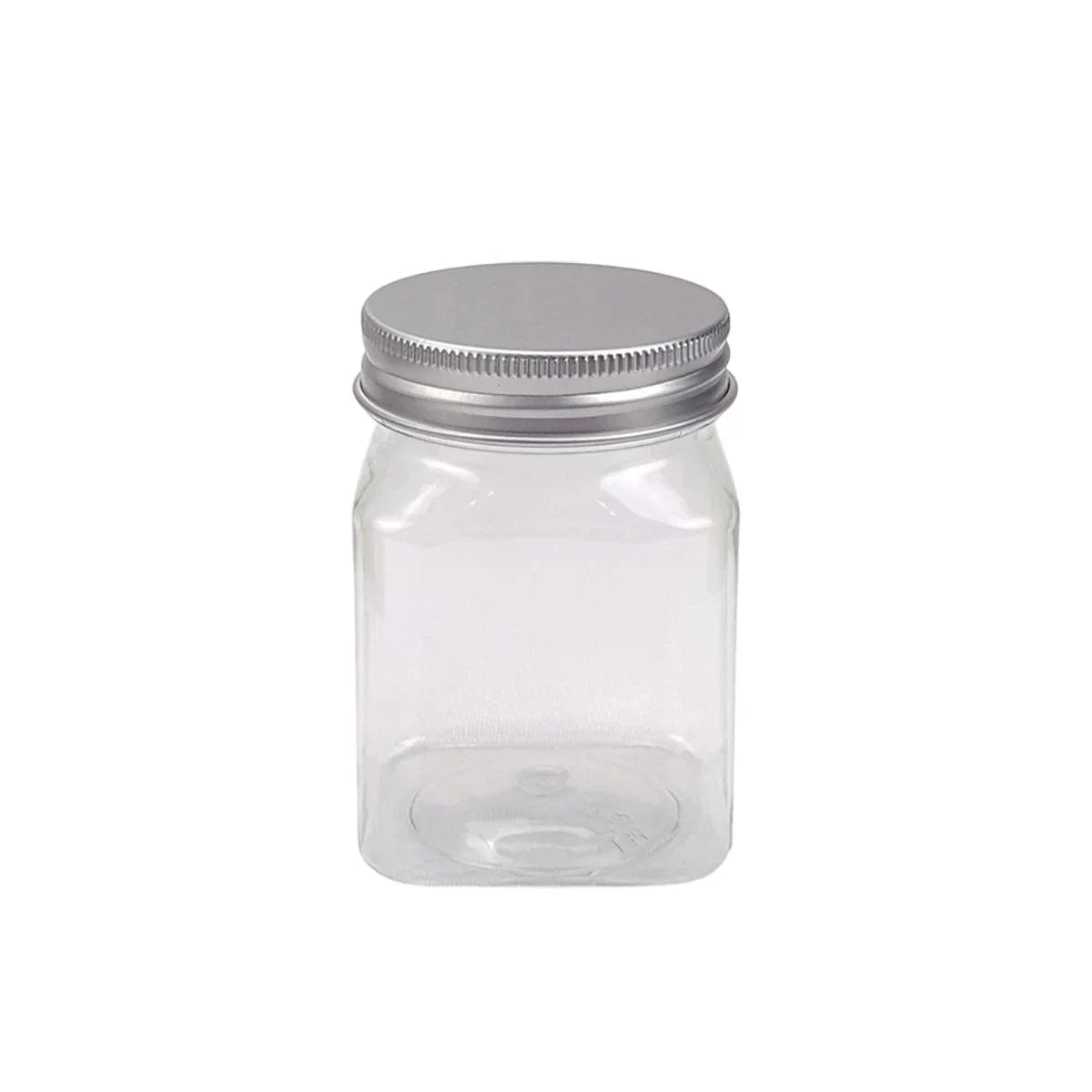 Square Transparent Plastic Aluminum Cap Sealed Jar 20PCS