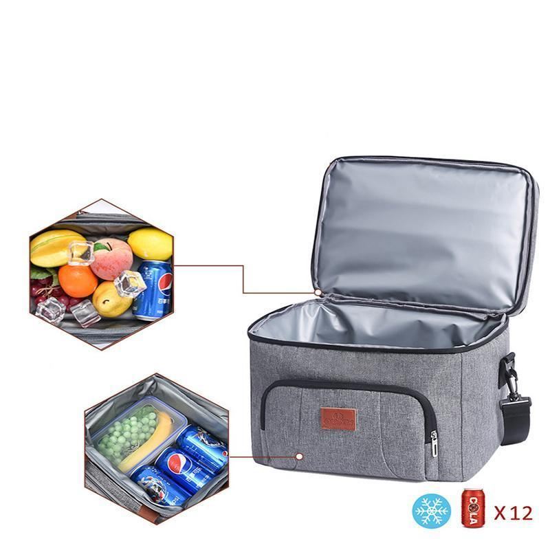 Outdoor Picnic Bag 1PC 10L 26x19x21cm Thermal Insulated Food Container Cooler Bag - Discount Packaging Warehouse