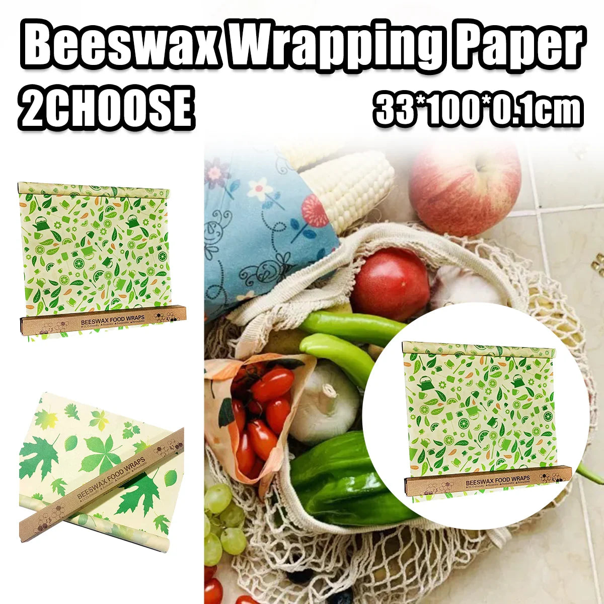 Beeswax Packaging Paper Food Wrap Roll Eco Friendly Cloth