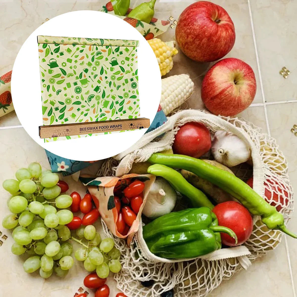 Beeswax Packaging Paper Food Wrap Roll Eco Friendly Cloth