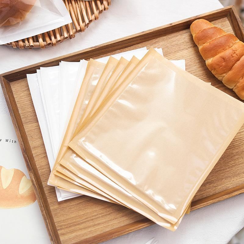 Pastry Packaging Bags 500PCS White/Kraft Sandwich Donut Bread Packaging Pouch - Discount Packaging Warehouse