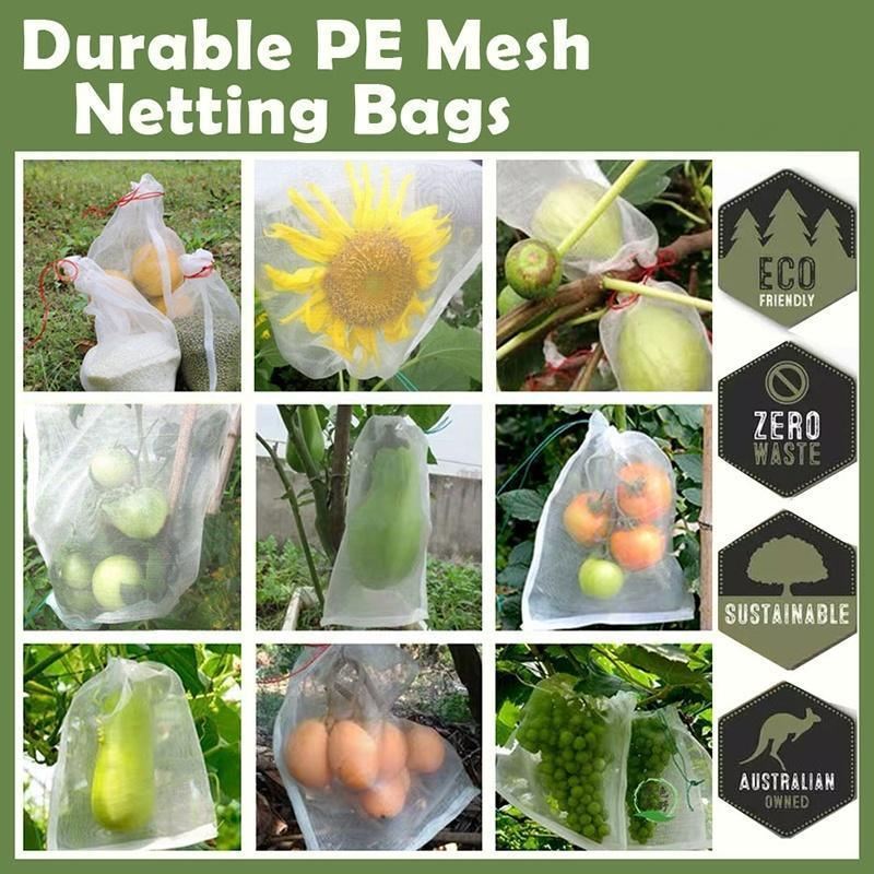 PE Fruit Protection Bags 50-100PCS 6Sizes White - Discount Packaging Warehouse