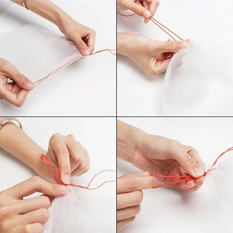 PE Fruit Protection Bags 50-100PCS 6Sizes White - Discount Packaging Warehouse